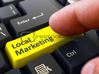 Local Marketing - Clicking Yellow Keyboard Button.