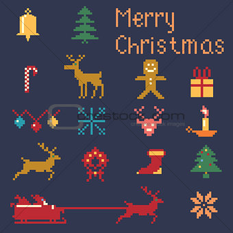 Christmas winter pixels