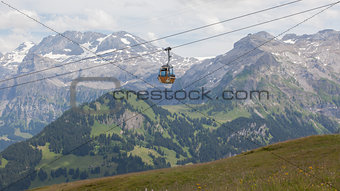 Ski lift cable booth or car