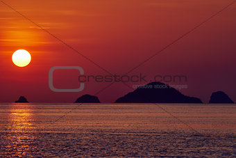 seascape sunset Palawan Philippines