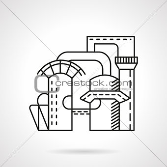 Plant of mineral water line vector icon