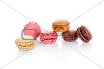Macaroons isolated.
