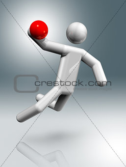Handball 3D symbol, Olympic sports