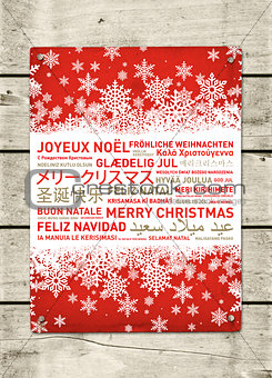 Merry christmas poster from the world