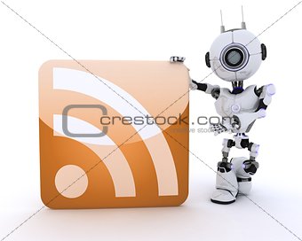 Robot with an RSS symbol