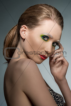 woman with artistic make-up 