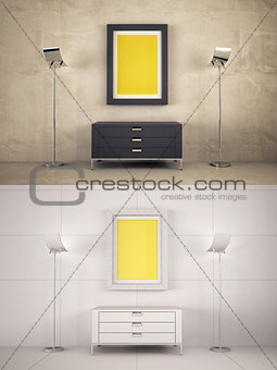 Interior Poster frame mock-up