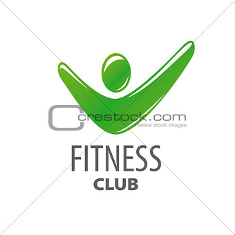 abstract green vector logo for fitness center