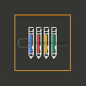Simple stylish pixel icon handle. Vector design