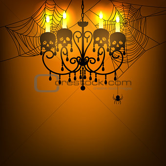 chandelier and spiderweb