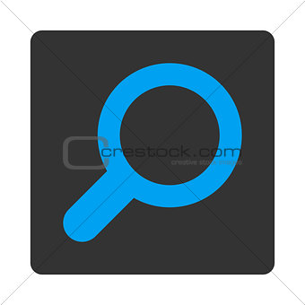 View flat blue and gray colors rounded button