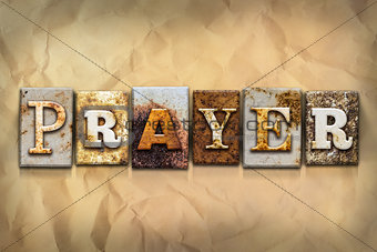 Prayer Concept Rusted Metal Type