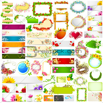 Colorful floral banner jumbo collection