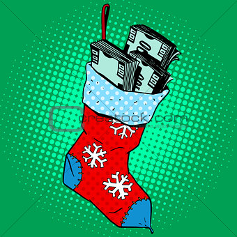 Christmas sock with money