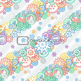 Background with Colored Gears