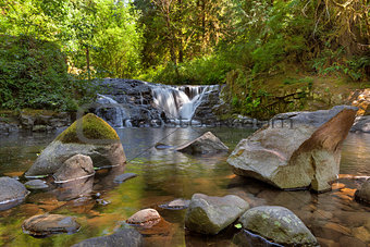 Waterfall along Sweet Creek in Oregon