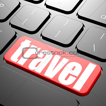 Keyboard with travel text