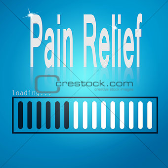 Pain relief blue loading bar
