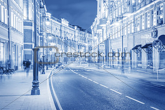 Evening city street.