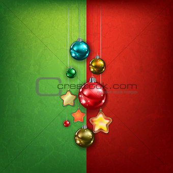 celebration greeting with Christmas decorations