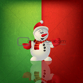 celebration greeting with snowman