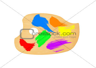 palette of colors isolated on white background
