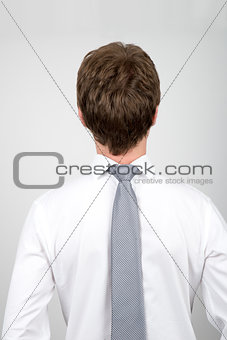 Office worker back to front
