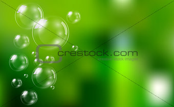 Vector soap bubble background