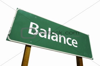 Balance road sign isolated.