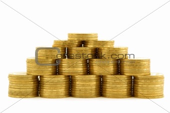 a pyramid from coins 1