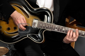 Guitar and hands