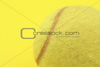 tennis ball profile on yellow
