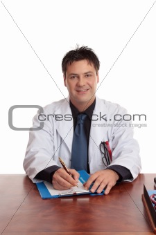 Doctor sitting at desk