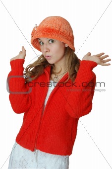 girl in orange cap