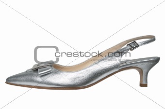 Female silver shoes
