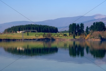 Reflection on Lake Legutiano