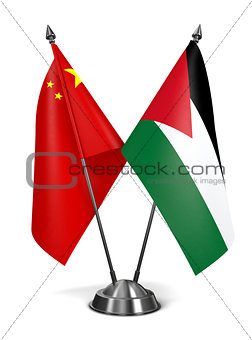 China and Jordan - Miniature Flags.
