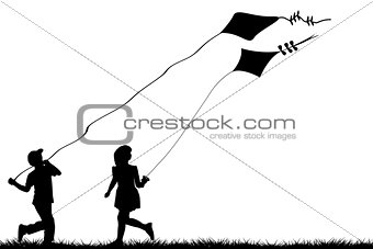 Children with kites