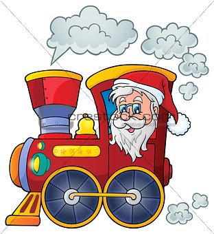Christmas locomotive theme image 1