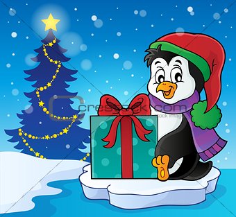 Christmas penguin topic image 6
