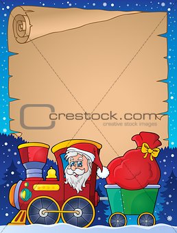 Parchment with Christmas train theme 1