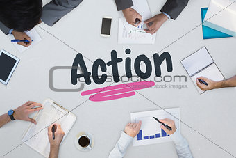 Action against business meeting