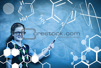 Composite image of science graphic