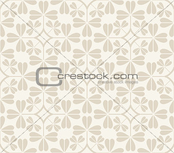 vector seamless pattern with clover leaves.