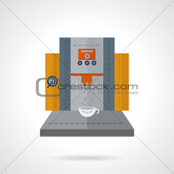 Professional coffee equipment flat vector icon.