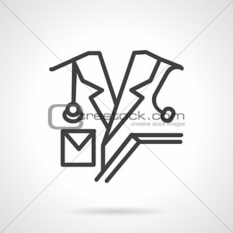 Medical personnel line vector icon