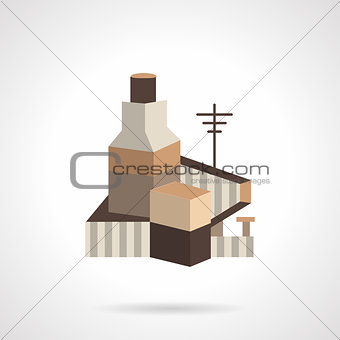 Cereal factory flat vector icon