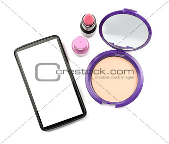 Smartphone with cosmetics