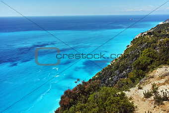 Amazing view of Gialos Beach, Lefkada