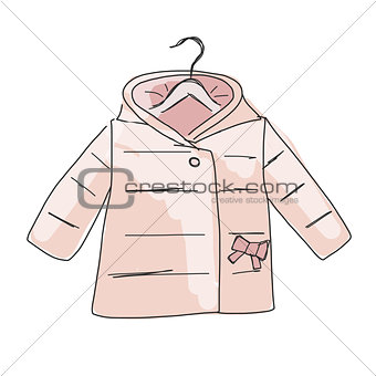 Baby coat girl, sketch for your design